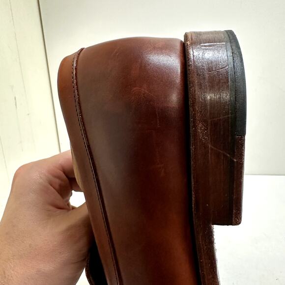 EXCELLENT Allen Edmonds Carlsbad Penny Loafer Brown Calfskin Made in USA Men\'s 9